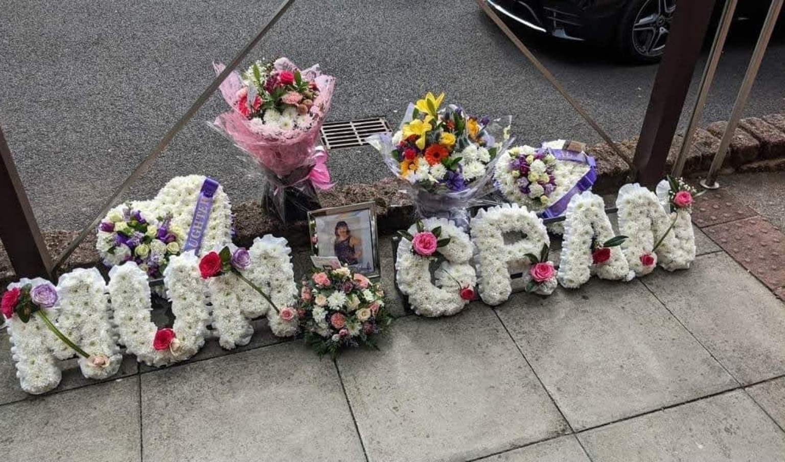 Floral tributes gathered in remembrance
